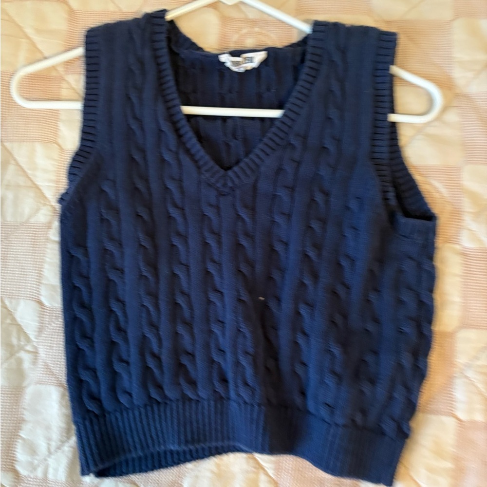 Double zero Navy  Cable Knit Sweater Vest